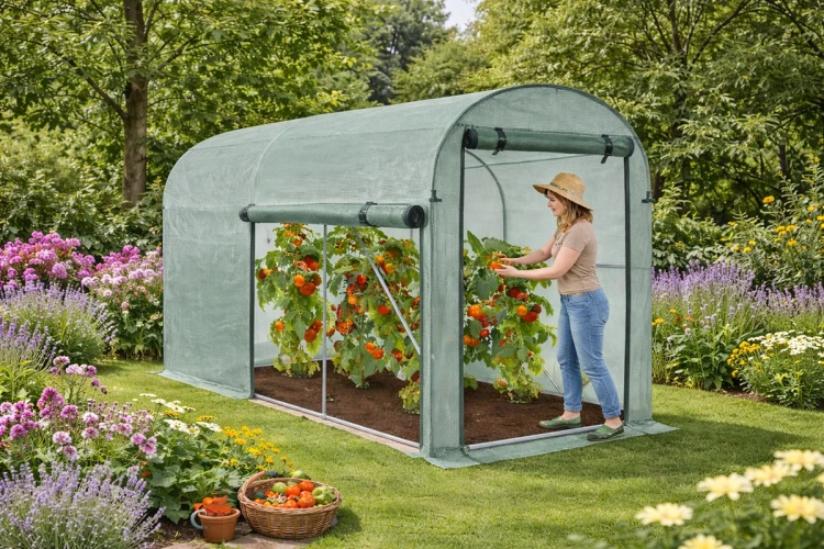 Zielony tunel foliowy pod pomidory 3x1x2 m 02