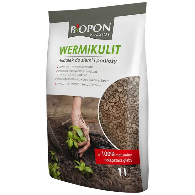 Wermikulit - naturalny dodatek napowietrzający glebę 1L
