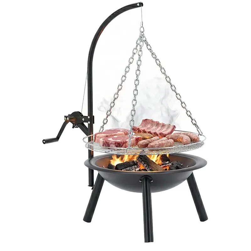 Grill wiszący z paleniskiem 55x100 cm