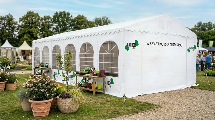 Hala magazynowa - Namiot handlowy, eventowy, gastronomiczny 6x12m H:460cm