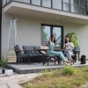 Aluminiowe Meble ogrodowe Zestaw wypoczynkowy sofa fotele stół pufa