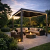 Pergola aluminiowa do ogrodu drewnopodobna 3x4x2,5m