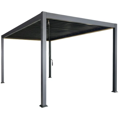 Aluminiowa BIOKLIMATYCZNA Pergola ogrodowa LED - 3x4x2,5m
