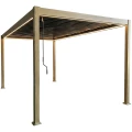 Pergola aluminiowa do ogrodu drewnopodobna 3x3x2,5m