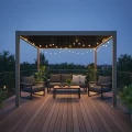 Pergola aluminiowa do ogrodu drewnopodobna 3x3x2,5m