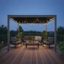 Pergola aluminiowa do ogrodu drewnopodobna 3x3x2,5m