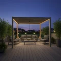 Pergola aluminiowa do ogrodu drewnopodobna 3x3x2,5m