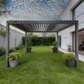 Pergola ogrodowa aluminiowa 3x4 z oświetleniem LED dach regulowany