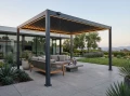 Pergola ogrodowa aluminiowa 3x4 z oświetleniem LED dach regulowany