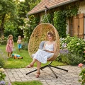Fotel wiszący FARON składany kokon z poduszk 150 kg