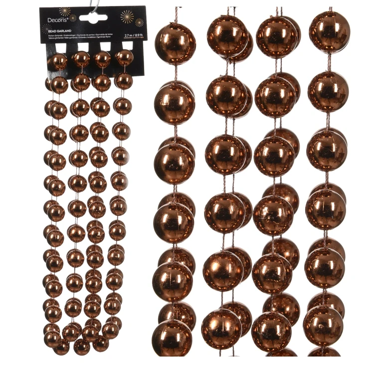 Girlanda 2,7m Korale D-2cm jasnobrązowe