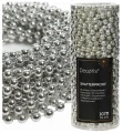 Srebrna girlanda choinkowa 10 m koraliki 8mm