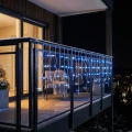 Kurtyna świetlna 490LED 20m ciepły biały/niebieski FLASH przezroczysty kabel