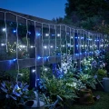 Kurtyna świetlna 490LED 20m ciepły biały/niebieski FLASH przezroczysty kabel