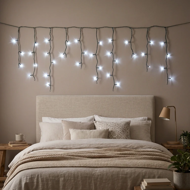 Kurtyna LED Sople 490 LED Zimna Biel 20 m IP44