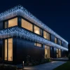 Kurtyna świetlna 490LED 20m zimny biały FLASH biały kabel