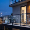 Kurtyna świetlna 490LED 20m zimny biały FLASH biały kabel