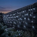 Kurtyna świetlna 490LED 20m zimny biały FLASH biały kabel