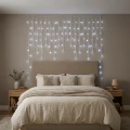 Kurtyna świetlna 119LED 5m zimny biały FLASH biały kabel