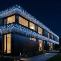 Kurtyna świetlna 119LED 5m zimny biały FLASH biały kabel
