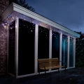 Kurtyna świetlna 175LED 7,5m ciepły/zimny biały FLASH czarny kabel