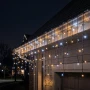 Kurtyna świetlna 175LED 7,5m ciepły/zimny biały FLASH czarny kabel