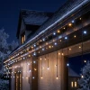 Kurtyna świetlna 175LED 7,5m ciepły/zimny biały FLASH czarny kabel