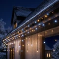 Kurtyna świetlna 175LED 7,5m ciepły/zimny biały FLASH czarny kabel