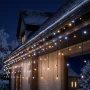 Kurtyna świetlna 175LED 7,5m ciepły/zimny biały FLASH czarny kabel