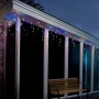 Kurtyna świetlna 175LED 7,5m wielokolorowe FLASH przezroczysty kabel