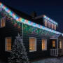 Kurtyna świetlna 175LED 7,5m wielokolorowe FLASH przezroczysty kabel