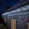 Kurtyna świetlna 175LED 7,5m zimny biały FLASH biały kabel