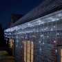 Kurtyna świetlna 175LED 7,5m zimny biały FLASH biały kabel