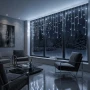 Kurtyna świetlna 175LED 7,5m zimny biały FLASH biały kabel