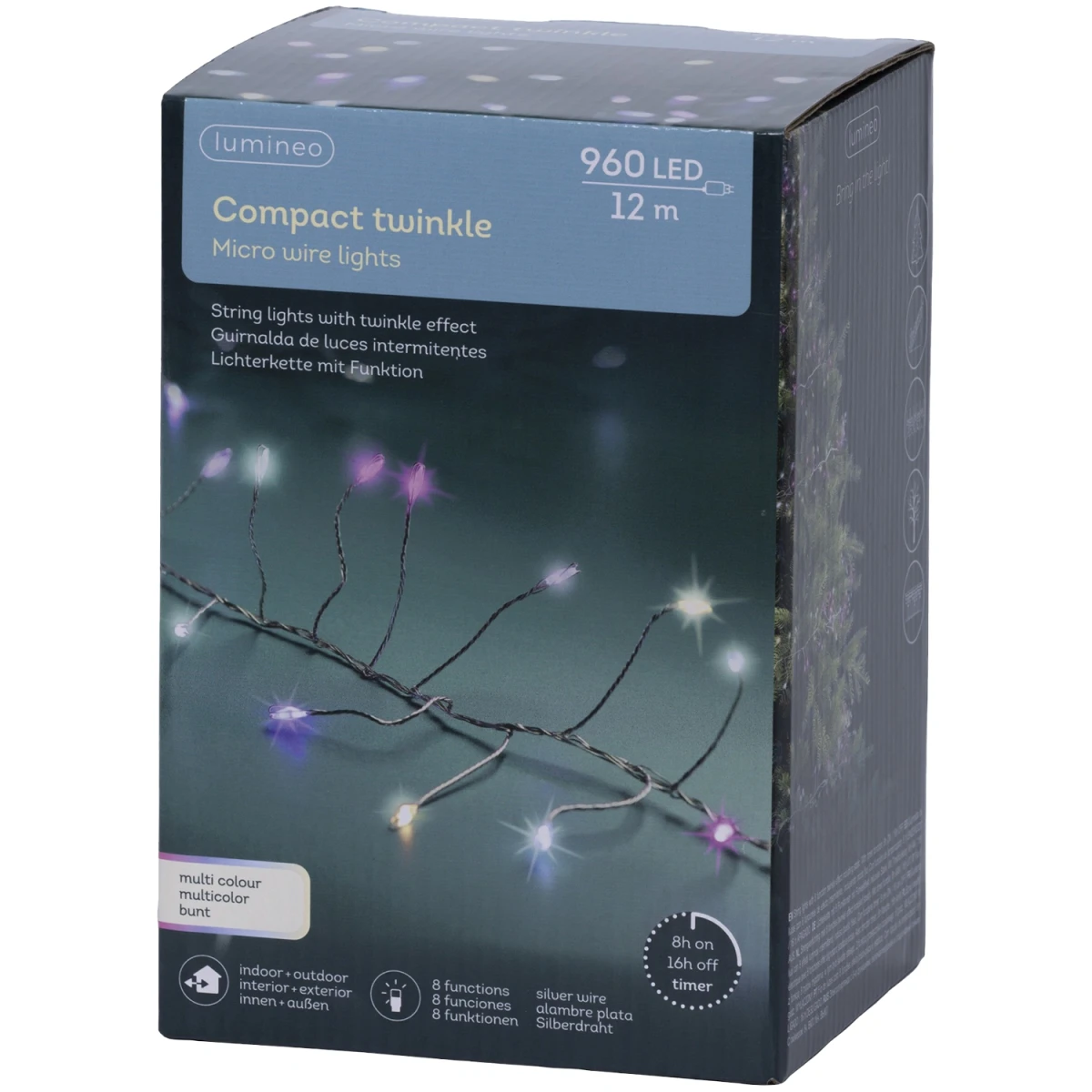 Lampki choinkowe wielokolorowe 960mLED 12 m IP44
