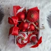 Czerwone bombki szklane na choinkę 18 szt 4 cm