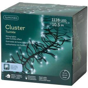 Lampki choinkowe CLUSTER TWINKLE 1128LED 10,5m zimny biały