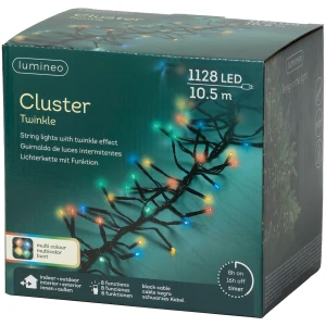 Lampki choinkowe CLUSTER TWINKLE 1128LED 10,5m wielokolorowe