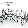 Lampki choinkowe CLUSTER TWINKLE 3000LED 28m zimny biały
