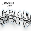 Lampki choinkowe CLUSTER TWINKLE 3000LED 28m zimny biały