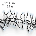 Lampki choinkowe CLUSTER TWINKLE 1512LED 14m zimny biały