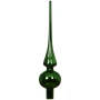 Zielony błyszczący szklany szpic choinkowy 26 cm