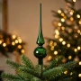 Zielony błyszczący szklany szpic choinkowy 26 cm