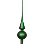 Zielony szklany szpic choinkowy 26cm matowy