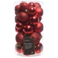 Czerwone bombki choinkowe 4-6 cm kpl. 30 szt. (id: 5536)