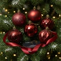 Czerwone bombki choinkowe 4-6 cm kpl. 30 szt. (id: 5536)