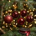 Czerwone bombki choinkowe 4-6 cm kpl. 30 szt. (id: 5536)