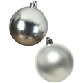 Bombki choinkowe srebrne 8 cm 6 szt KAEMINGK 022051