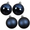 Bombki choinkowe granatowe 10 cm 4 szt KAEMINGK 022186