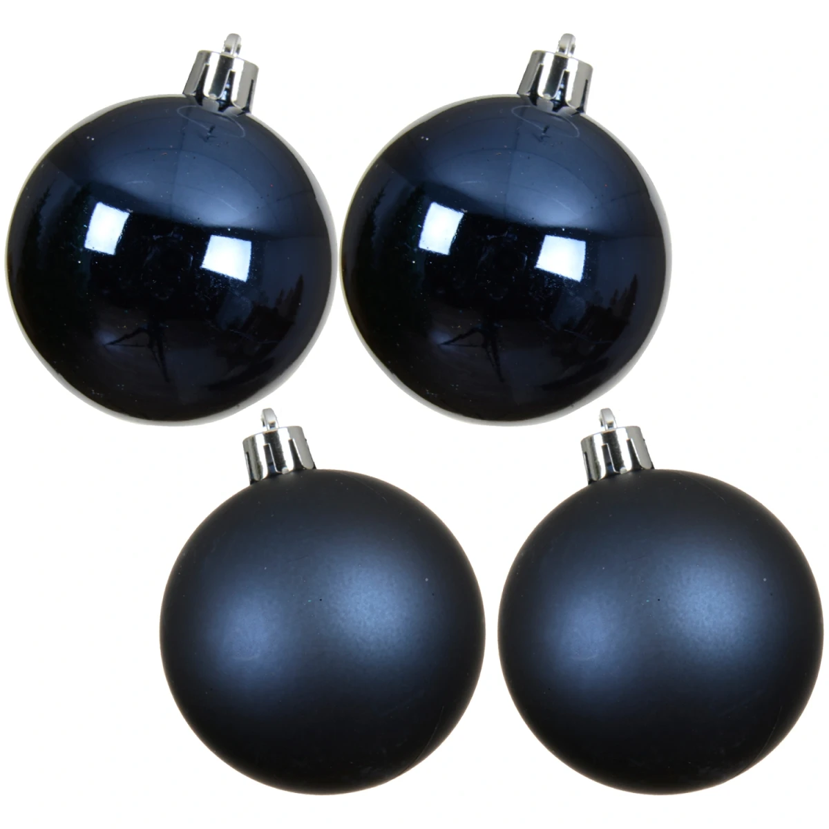 Bombki choinkowe granatowe 10 cm 4 szt KAEMINGK 022186